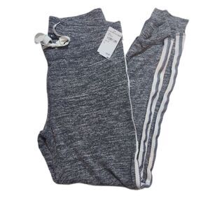 Derek Heart Grey and White Striped Joggers